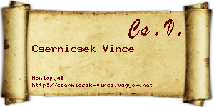 Csernicsek Vince névjegykártya