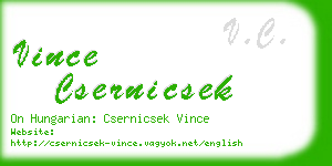 vince csernicsek business card